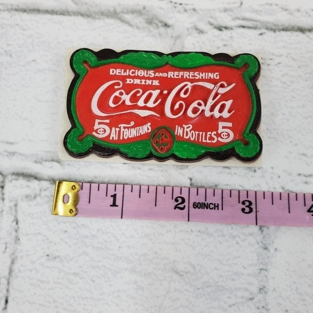 1996 Green and Red 5 cent Coke Magnet Coca Cola 90s Vintage Collectable Magnet41 - Picture 5 of 6